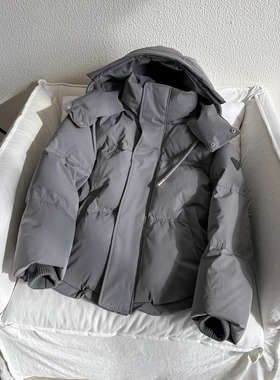 【爱心刺绣】重磅连帽拉链男女同款SUNTEEZA阔版白鸭绒加厚羽绒服