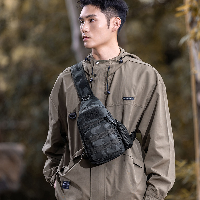 新款战术胸包男士单肩斜跨包运动骑行背包防水户外路亚胸包迷彩包,箱包皮具/热销女包/男包,胸包,淘宝优惠券,粉丝福利购,淘宝优惠卷