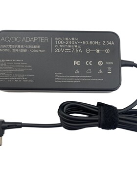 适用150W华硕飞行堡垒VX60G充电器 20V7.5A A18-150P1A大口带针线