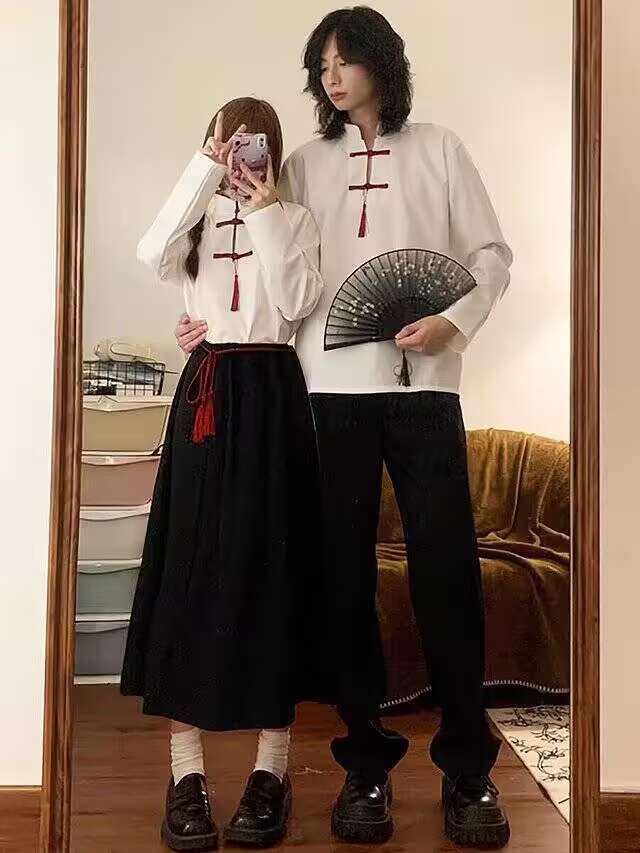 元旦儿童演出服中国风男女童汉服套装小学生运动会诗歌朗诵表演服