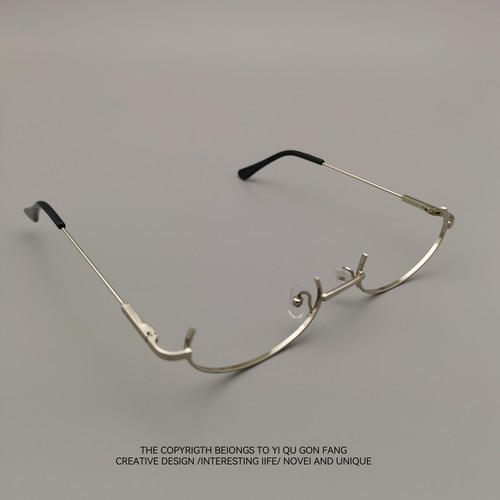 御姐眼镜 纯欲天花板半框眼镜 二次元下半框眼镜cos眼镜框无镜片