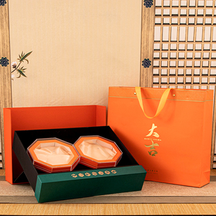 新款双八角大吉包装盒红参鹿茸西洋参石斛高丽参礼品盒伴手礼空盒
