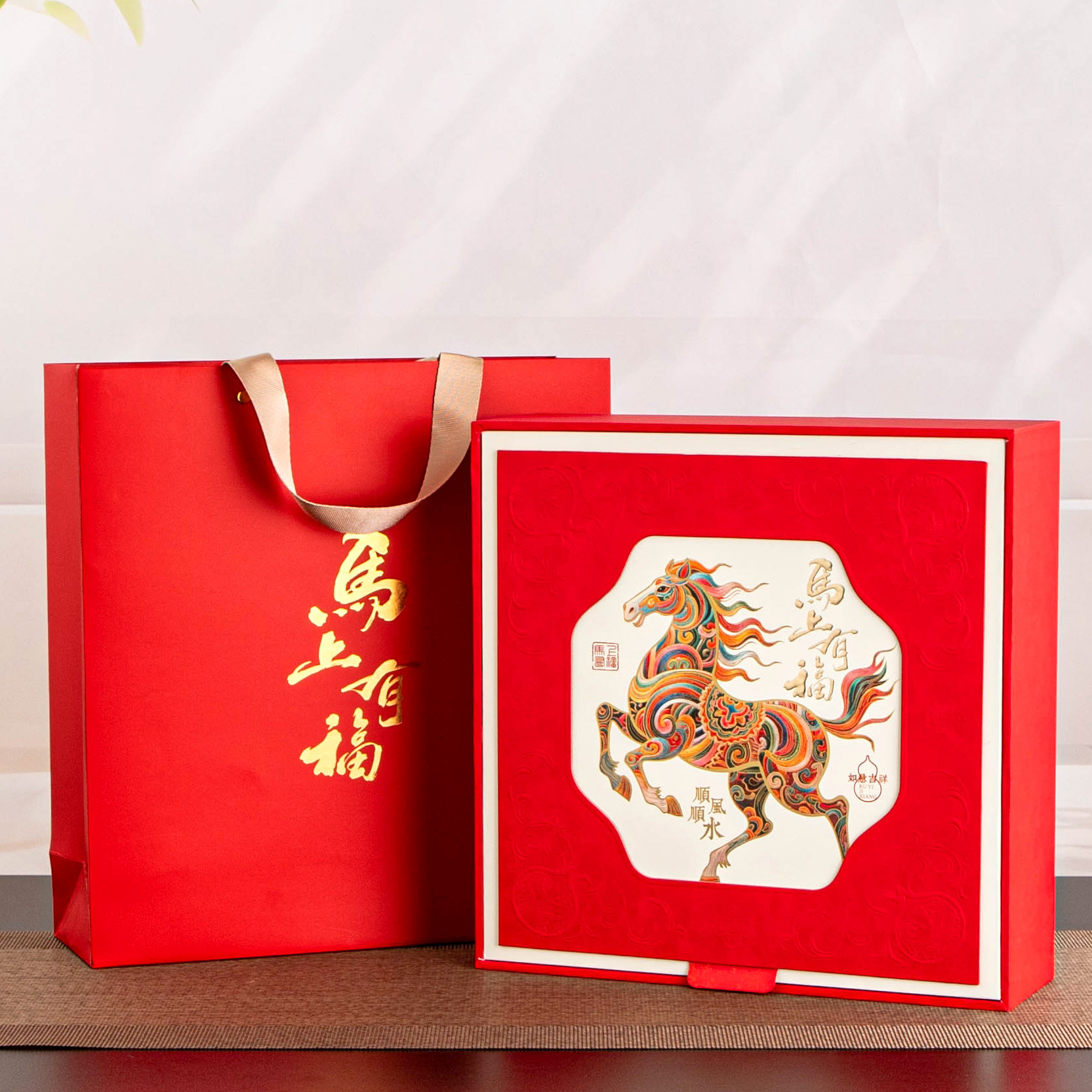 新年新款石斛西洋参红参片包装盒滋补品干货礼品盒鹿茸燕窝盒空盒