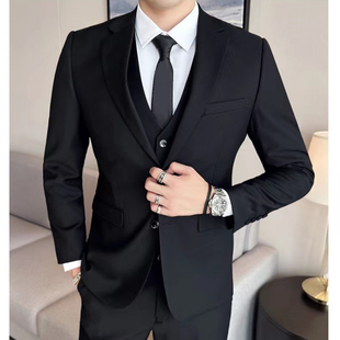 韩版修身西装套装男士商务休闲青少年小西服外套结婚礼服职业正装