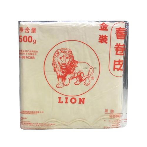 狮牌金装春卷皮（方形）500克/包36张直径22厘米方春卷皮酒店小吃