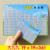 大九九乘法表卡片1919乘法表二三年级大乘法表数学公式 换算卡片
