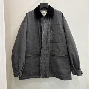 韩国2025冬季 水洗复古宽松显瘦翻领休闲90绒夹克羽绒服女外套 韩版