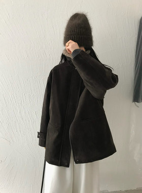 韩国东大门2025冬季新款时尚百搭复古立领拉链中长款外套羽绒夹克