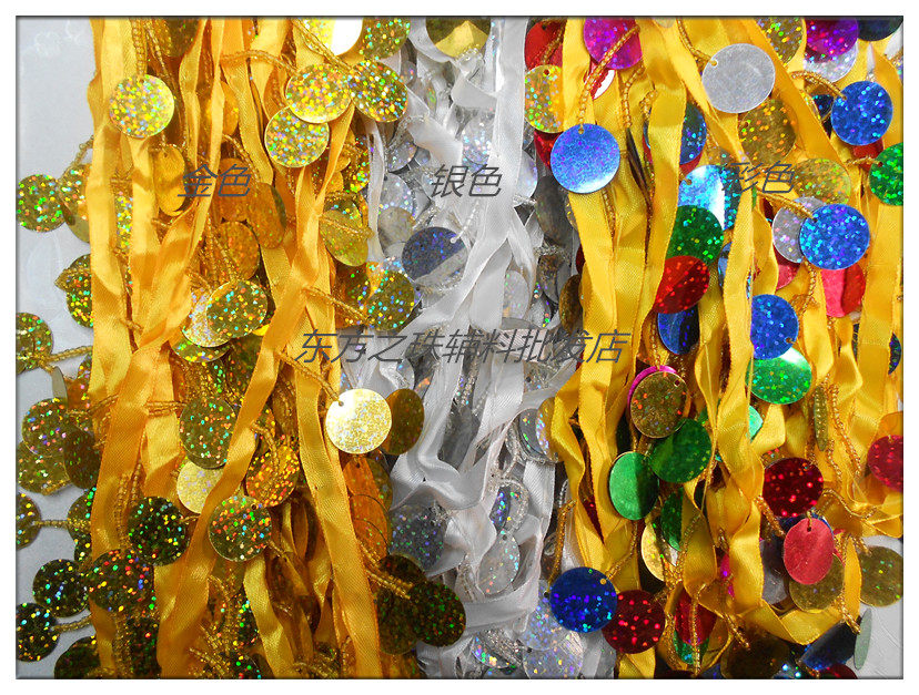 舞台服装辅料/舞蹈用品/戏剧服装花边/2cm圆形亮片吊边,居家布艺,花边,淘宝优惠券,粉丝福利购,淘宝优惠卷
