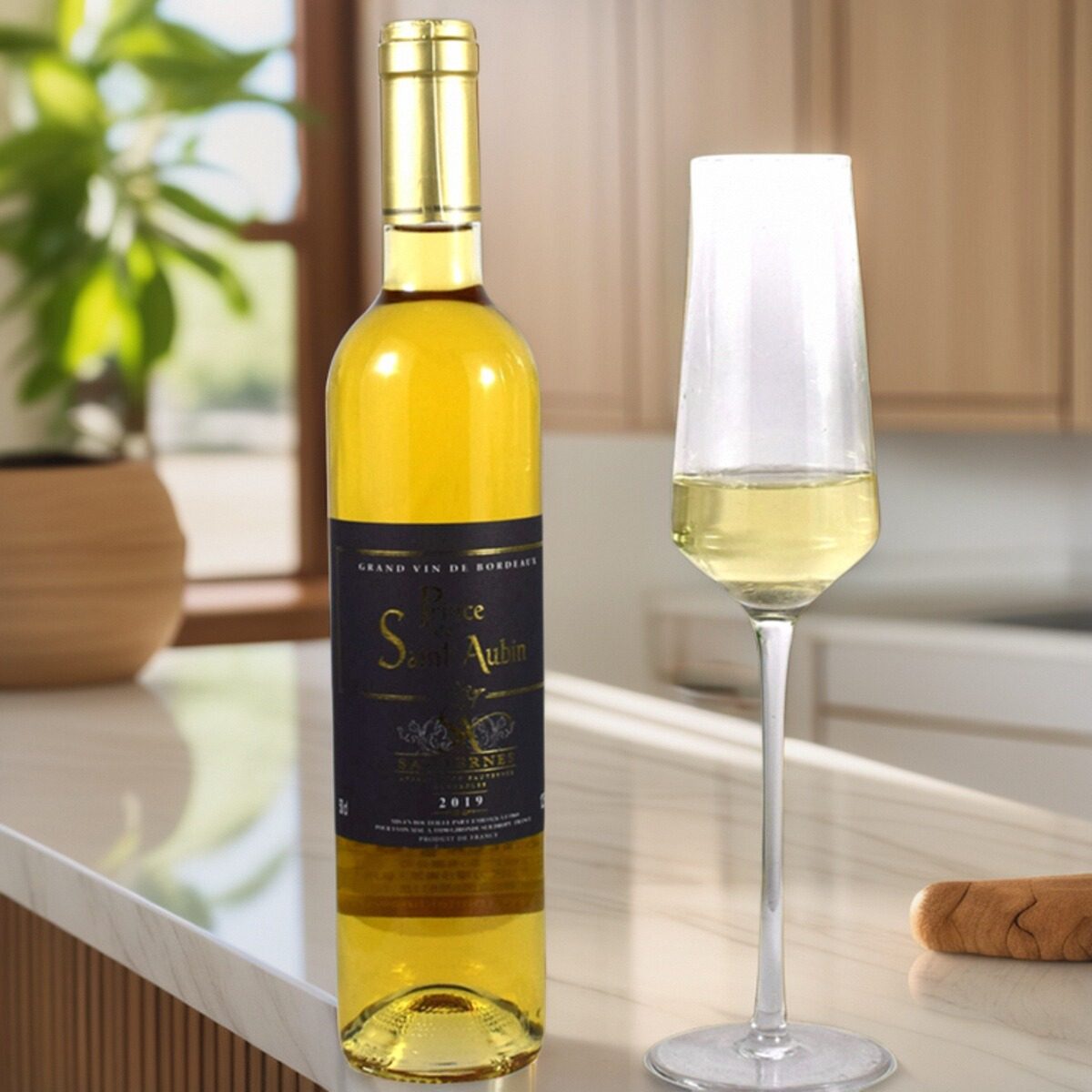 SAUTERNES 法国波尔多产区圣欧班王子酒庄苏玳贵腐甜白葡萄酒2019