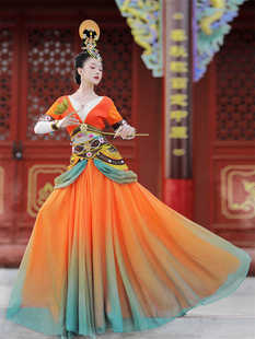 飞天敦煌舞蹈演出装西域灯舞异域风情远古呼唤迦陵频伽东方舞蹈服