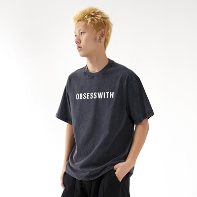 OBSESSWITH复古水洗做旧短袖