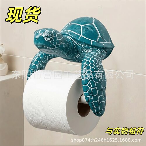 跨境新品 Turtle Paper Towel Holder海龟浴室卷纸架3D打印工艺品