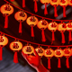 过年气氛灯新年彩灯串灯福字小红灯笼太阳能春节阳台装 饰灯氛围灯