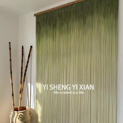 奶油风手编挂毯遮挡法式超治愈