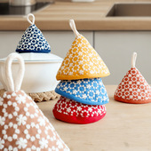 砂锅防烫锅盖帽刺绣布艺厨房三角锅帽碎花防烫耐高温珐琅锅耳套