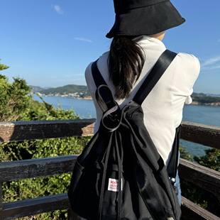经典配色潮牌ROOTOTE双肩日系轻薄防水书包大容量出游抽绳背囊包
