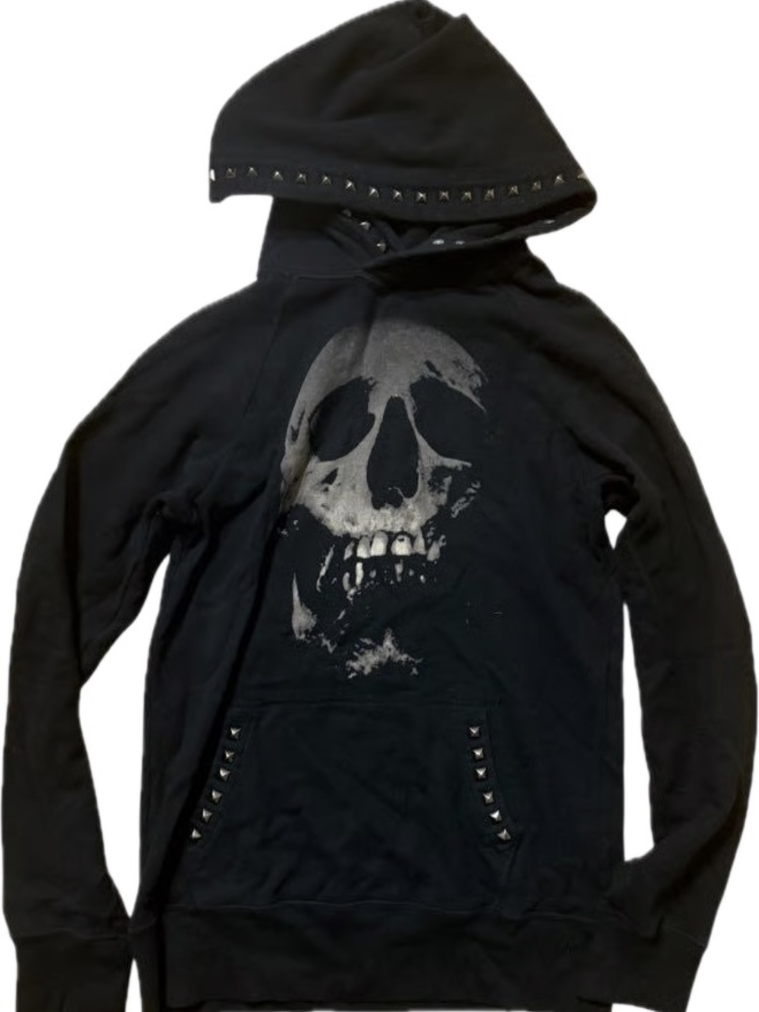 thumbnail for BDSS Autonomous Hysterical Style Strawberry Skull Rivet Hooded Sweatshirt