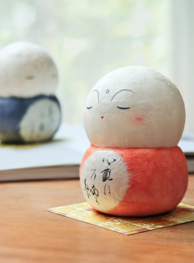 日本龙虎作不倒翁摆件祝福礼物