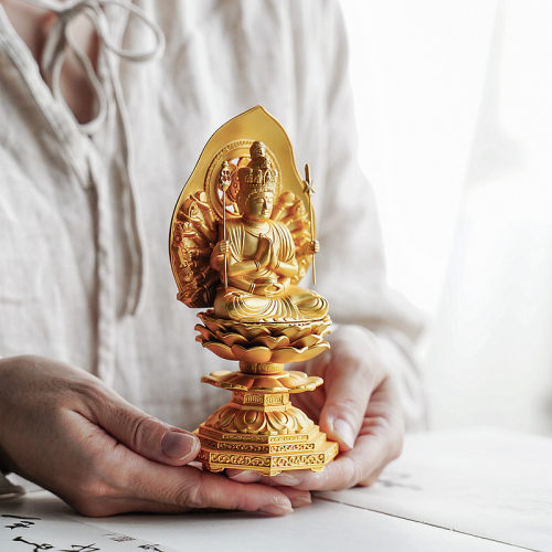 千手观音进口镀金佛像生肖鼠年