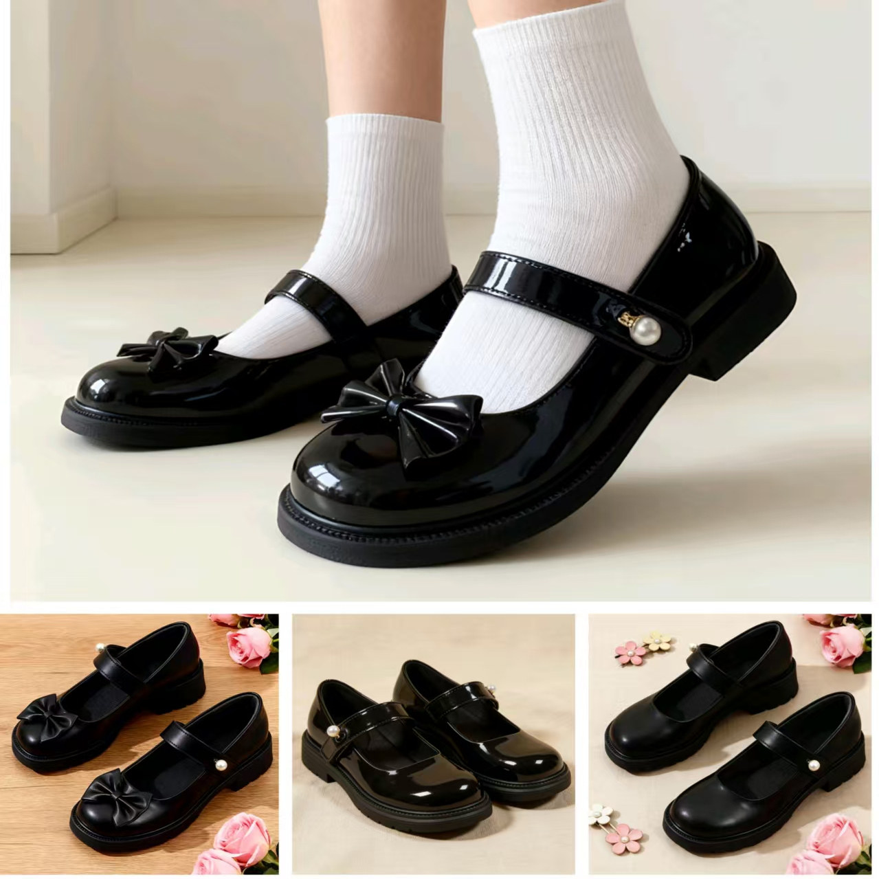 新款2025黑色公主皮鞋校园演出表演女童日常主持钢琴比赛晚会皮鞋,童鞋/婴儿鞋/亲子鞋,舞蹈鞋,淘宝优惠券,粉丝福利购,淘宝优惠卷