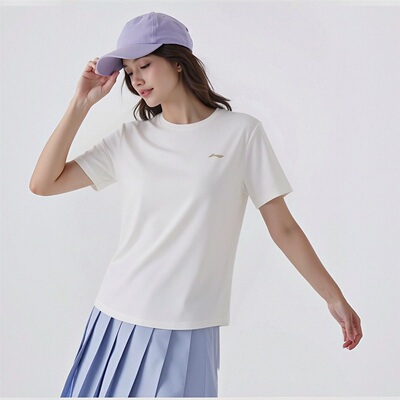 李宁短袖T恤女子2026夏季新品冰感舒适吸湿排汗宽松上衣ATSW172