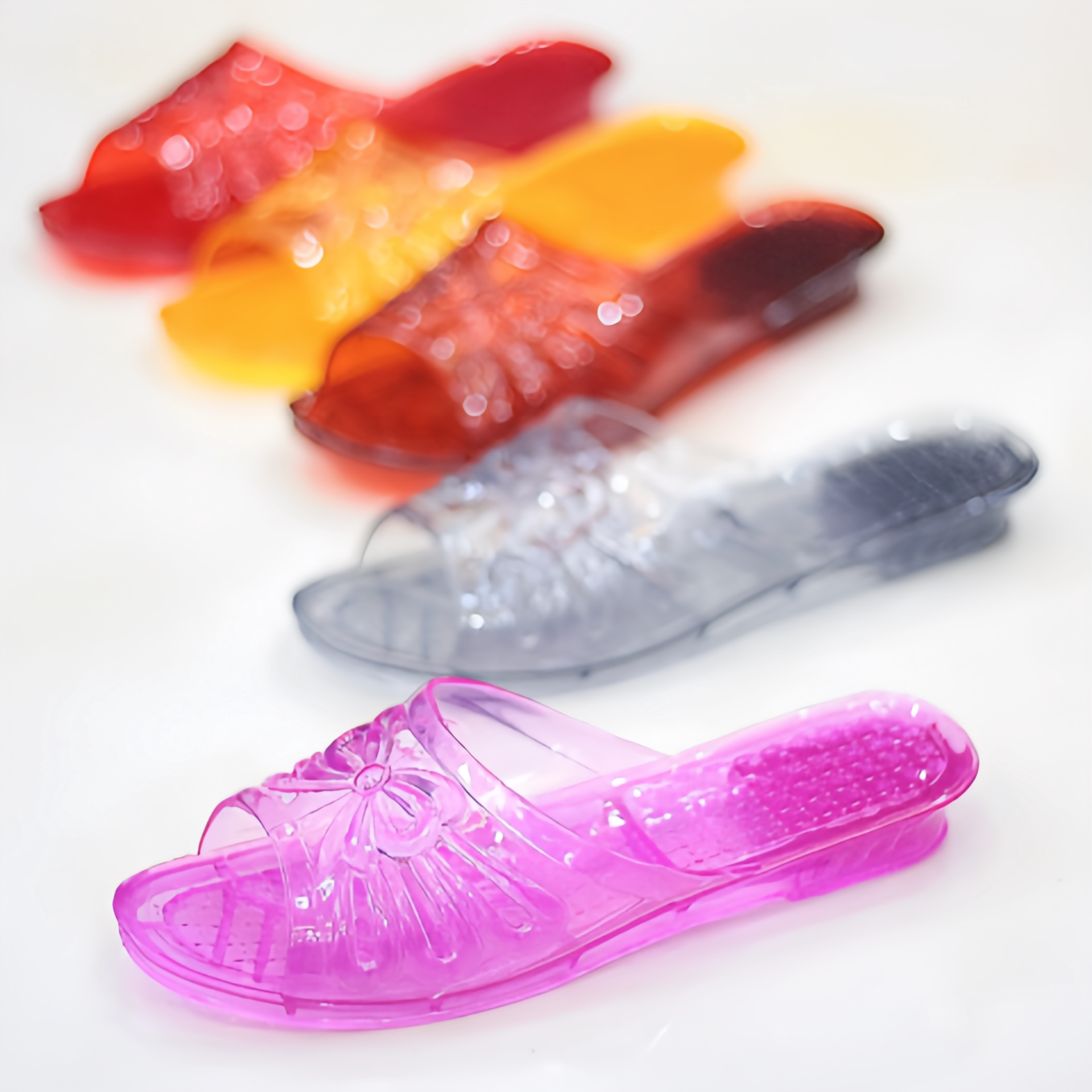 水晶拖鞋女夏季塑胶防滑洗澡室内居家凉拖/凉鞋