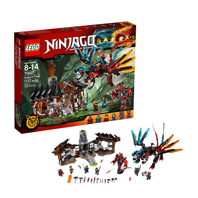 【孩仕宝】玩具模型 乐高积木lego 幻影忍者双元素神龙的秘密基地