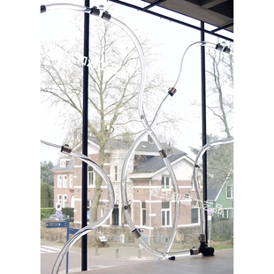 透明亚克力水管艺术装置创意互动装饰摆件有机玻璃实心圆管定制