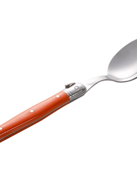 法国André Verdier DEBUTANT橘色点心勺不锈钢甜品勺子精致 16cm