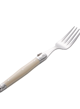法国André Verdier不锈钢象牙色正餐叉西餐叉子高级感牛排叉21cm