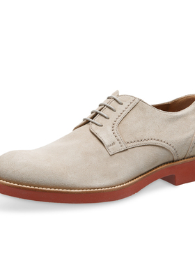 意大利原装进口germano bellesi翻毛皮男士皮鞋小牛皮鞋965 米色