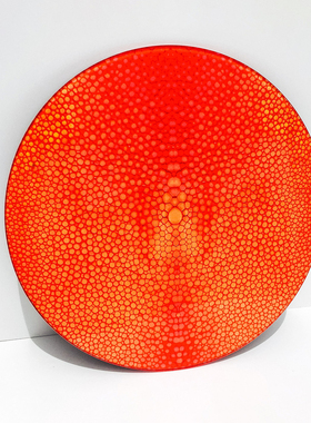 英国原装进口GiGi亚克力隔热餐垫锅垫桌垫鲨鱼纹4只装25cm 橙色