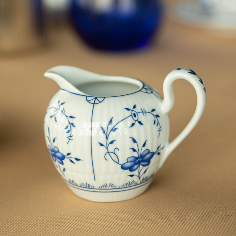 德国 Seltmann Weiden 唐草蓝稻花小奶壶奶罐壶陶瓷咖啡具170ml
