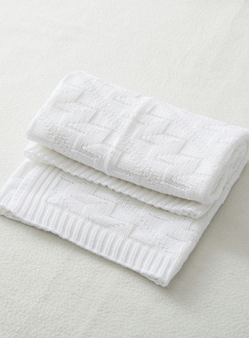 德国原装进口SonnenStrick全棉婴儿毯宝宝抱毯钻石纹 80cm 白色