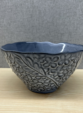 日本原装进口AITO Lien浮雕藤系列大碗面碗小碗饭碗家用日式风 紫