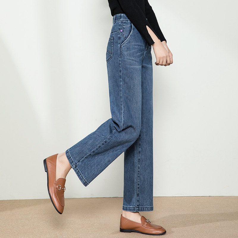 阔腿牛仔裤女九分裤高腰显瘦裤子2022新款春夏垂感宽松直筒休闲裤