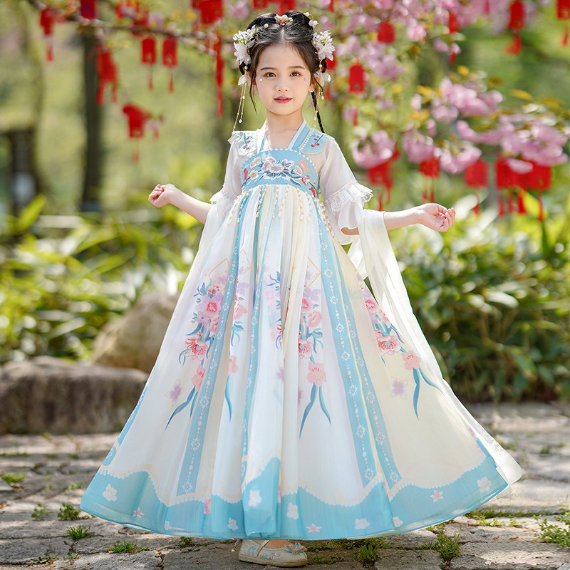儿童汉服女童超仙古风连衣裙夏季2025新款小女孩国风公主古装裙子,童装/婴儿装/亲子装,连衣裙,淘宝优惠券,粉丝福利购,淘宝优惠卷