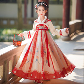 2025新款 中国风唐装 女孩新年古风裙子 儿童古装 拜年服女童汉服冬季