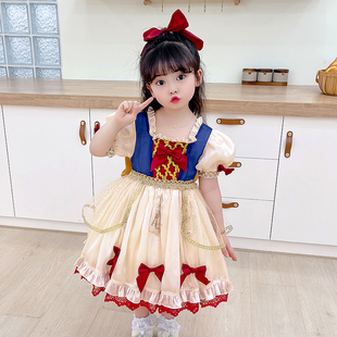 白雪公主裙女童洛丽塔夏季2025新款小女孩洋气宝宝儿童连衣裙夏装