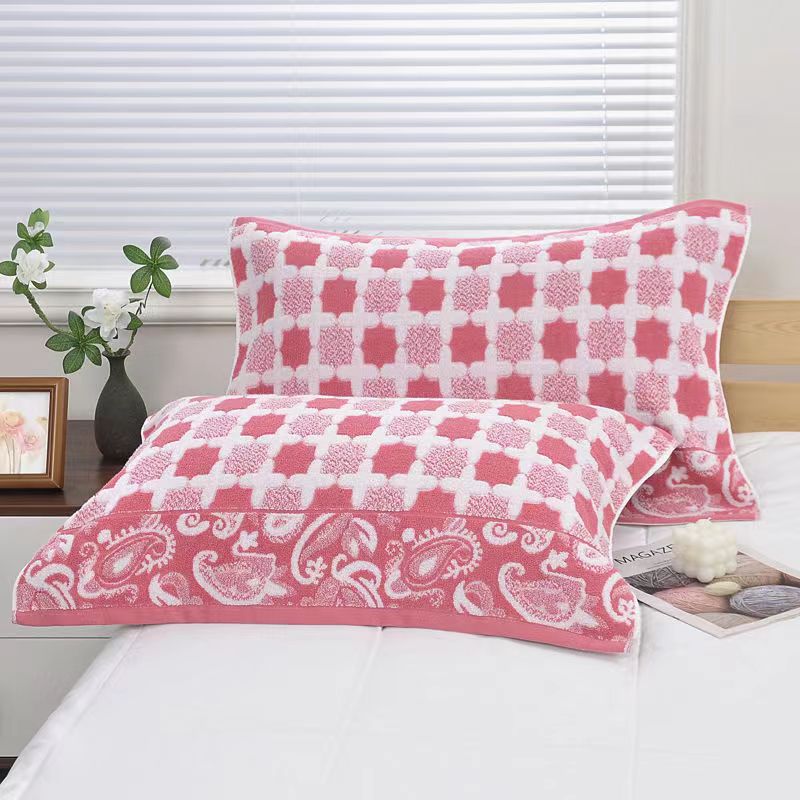 纯棉枕巾一对装全棉加厚吸汗毛巾枕头巾单人学生成人高档枕巾卡通