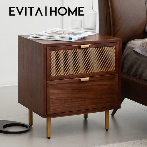 EVITA|Home轻奢都市实木床头柜
