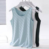 胖mm200斤宽松显瘦遮副乳内搭无袖 大码 U领吊带背心女夏季 打底上衣
