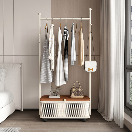 日式铁艺落地多功能衣帽架