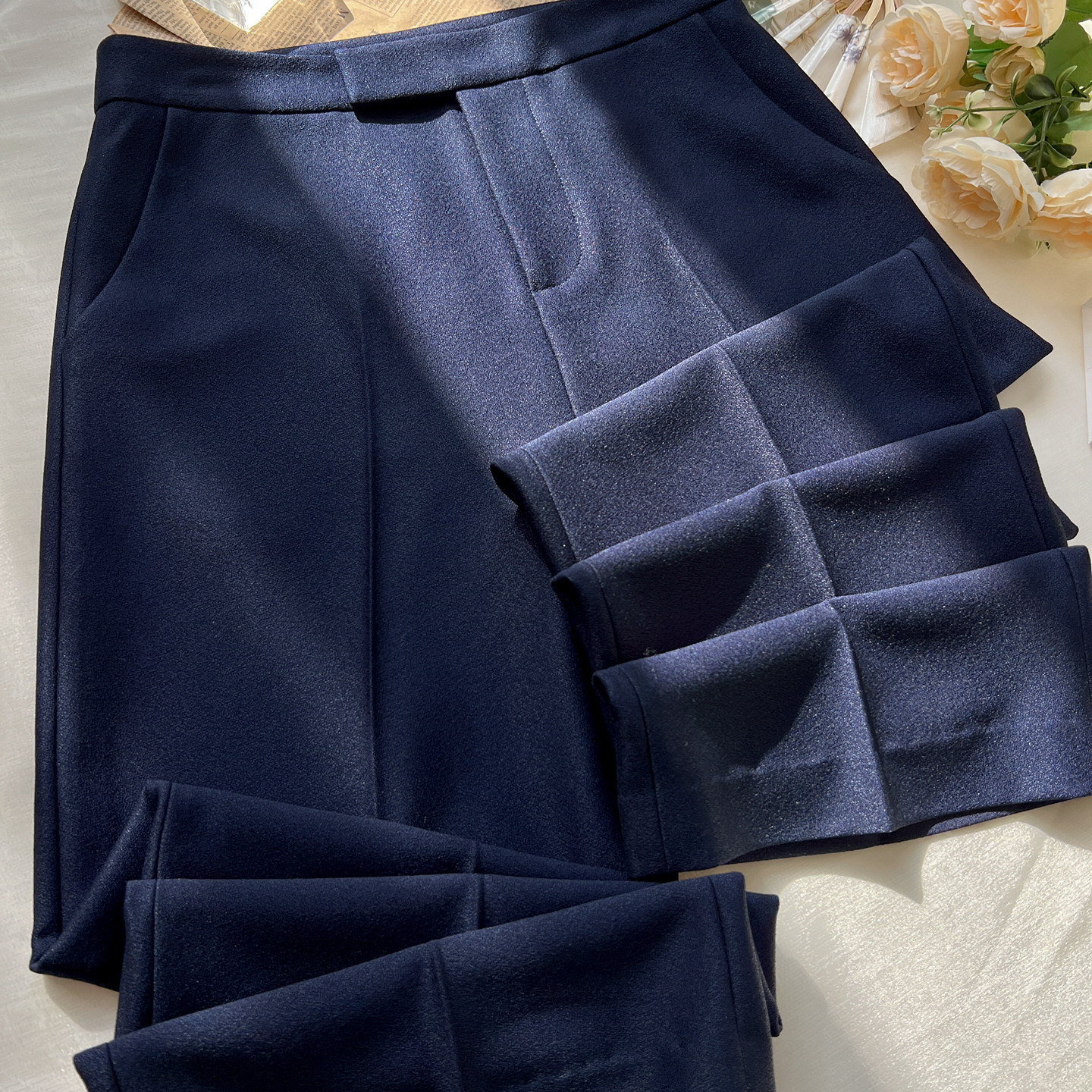 梨形身材显瘦窄版西装阔腿裤女春夏高腰垂感宽松仿牛仔拖地直筒裤,女装/女士精品,大码裤装,淘宝优惠券,粉丝福利购,淘宝优惠卷