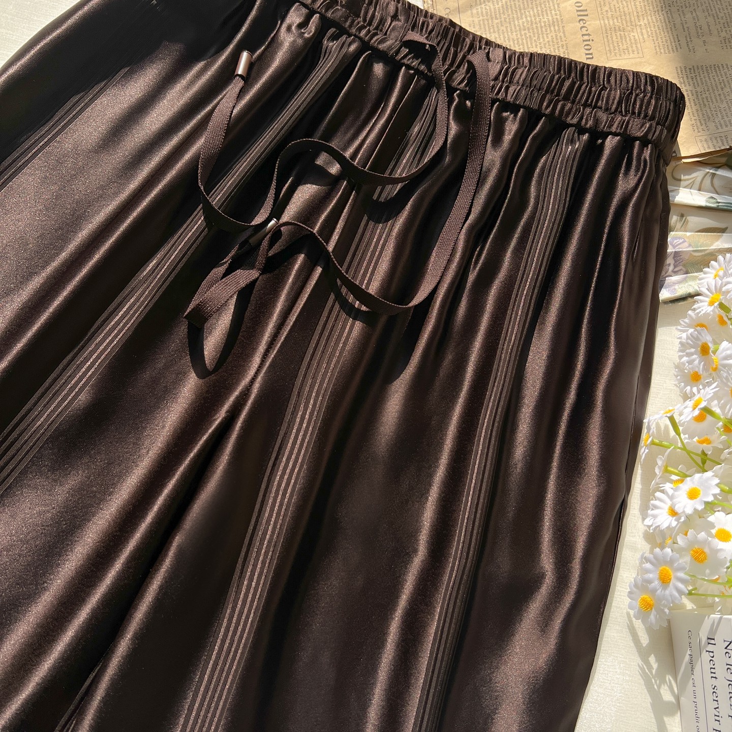 梨形身材窄版显瘦醋酸阔腿裤女春夏2026新款垂感直筒凉凉休闲长裤,女装/女士精品,大码裤装,淘宝优惠券,粉丝福利购,淘宝优惠卷