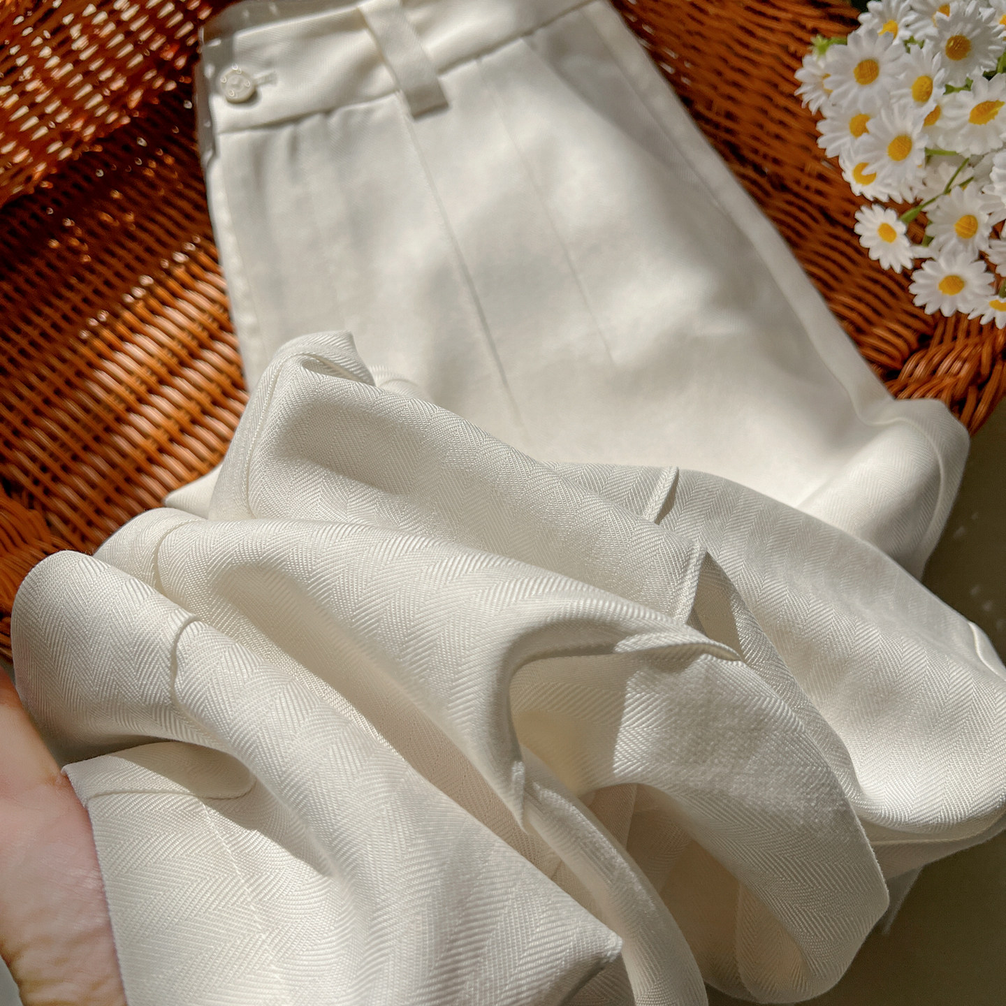 轻奢高级感天丝亚麻西装裤女春夏高腰垂感显瘦大码宽松通勤阔腿裤,女装/女士精品,大码裤装,淘宝优惠券,粉丝福利购,淘宝优惠卷