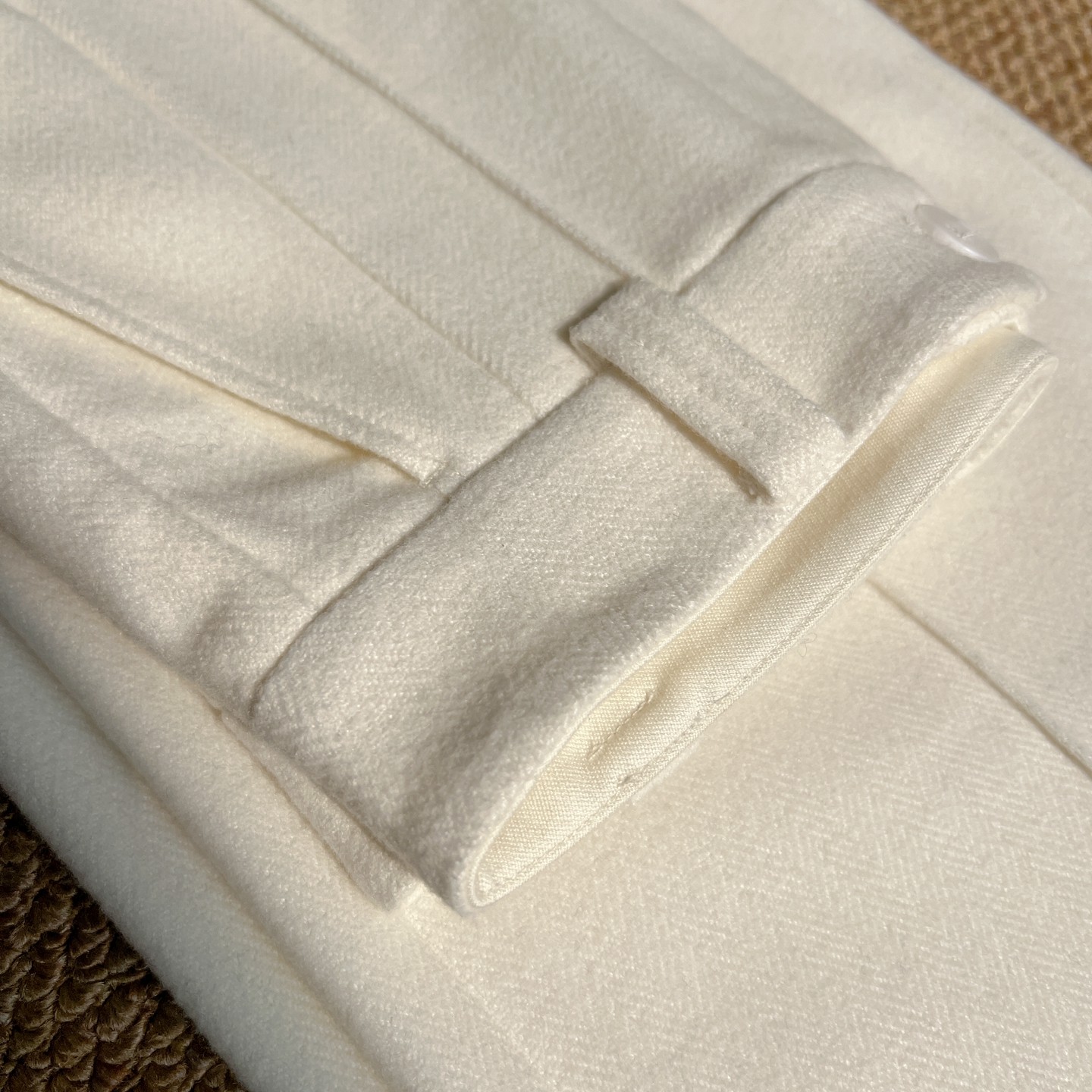 窄版显瘦天丝羊毛阔腿裤女秋冬高腰垂感明线装饰西装休闲直筒长裤,女装/女士精品,大码裤装,淘宝优惠券,粉丝福利购,淘宝优惠卷