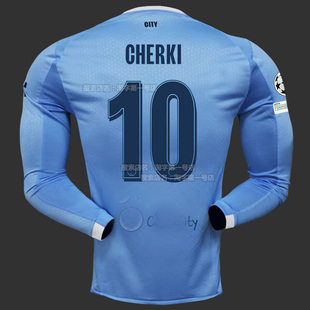 25-26曼城主场球衣长袖10格拉利B席福登欧冠号哈兰德足球服球员版