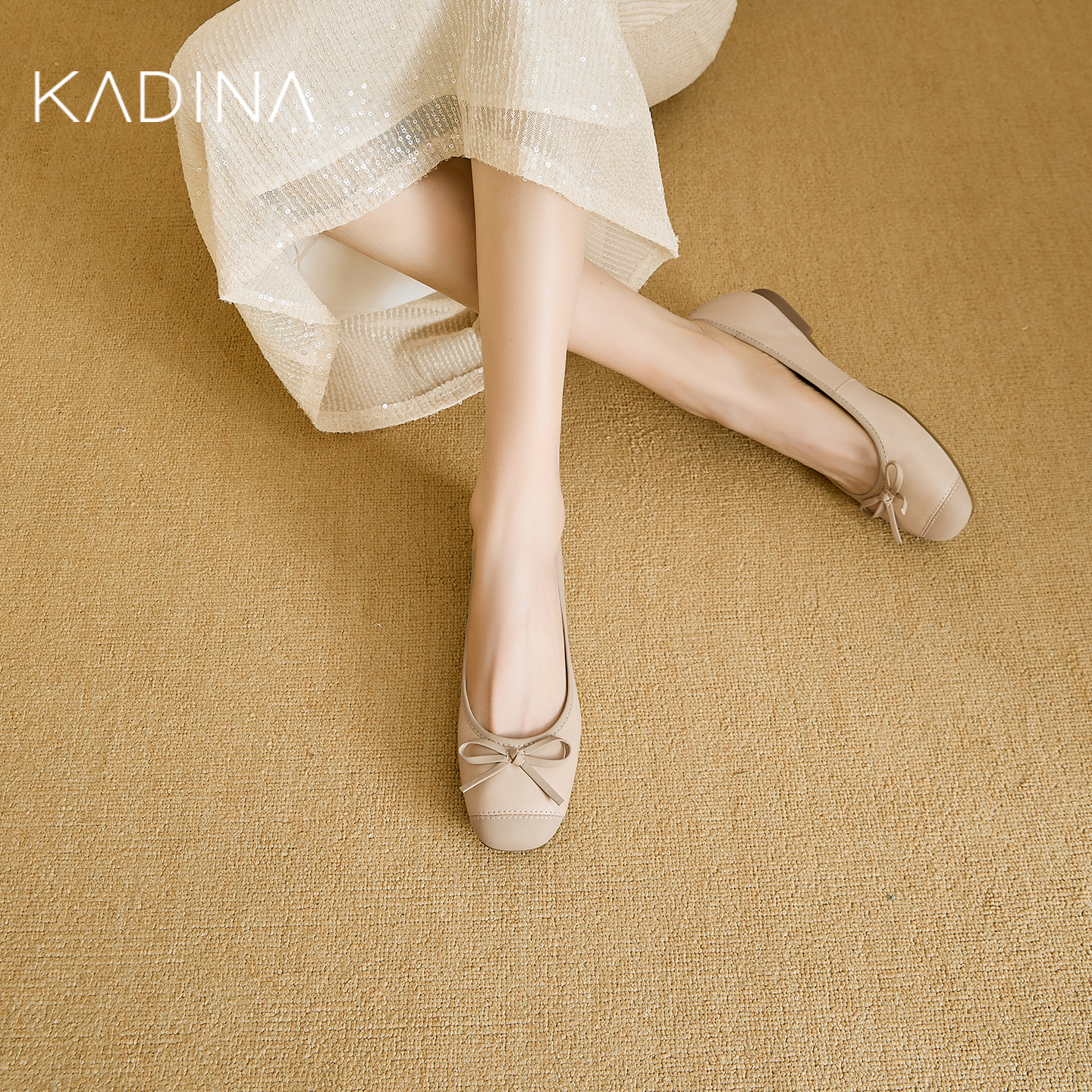卡迪娜单鞋温柔蝴蝶结